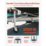 SucceBuy 2000LBS Trailer Jack with Wheel Swivel Boat Jack with PP Dual Wheel & Ergonomic Handle 15-27in Lift Range for RVs Boats