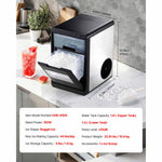 Amocart Countertop Ice Maker 33 44 lbs per Day Self-Cleaning Portable Machine w/Scoop Drawer-Style Ice Access Ice-Making Machin