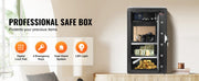Load image into Gallery viewer, Amocart Single Door 4.0 cu.ft Safe Box w/ Key Lock Password &amp; Fingerprint Safe Lock Box with Fireproof Bag Key Rack &amp; LED Light
