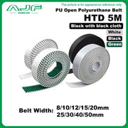 Load image into Gallery viewer, HTD 5M Polyurethane PU Open Belt  Width 8/10/12/15/20/25/30mm HTD 5M Open Ended Transmission Conveyor Machine Belts Drive Belt

