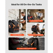 Charger l'image dans la visionneuse de galerie, SucceBuy 45 Pockets Tool Backpack Tool Bag Reinforced Fabric Base Electrician Plumber Repairman Maintenance Worker Tool Bags

