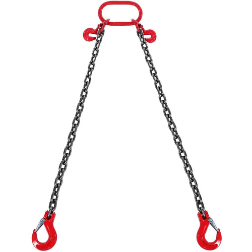 Amocart 3T Chain Sling 6ft 8mm/10mm Heavy Duty Lifting Chains with 2 Leg Grab Hooks G80 for Engine Manual Hoist Lifting Tool