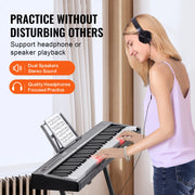 Charger l'image dans la visionneuse de galerie, SucceBuy Clavier de piano numérique 88 touches semi-lestées, taille standard, portable, 1000 sonorités pour débutants
