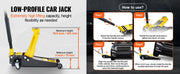 Bild in Galerie-Viewer laden, Amocart 2T Low Profile Floor Jack Iron Hydraulic Racing Floor Jack Hydraulic Car Jack with Single/Dual Piston Quick Lift Pump
