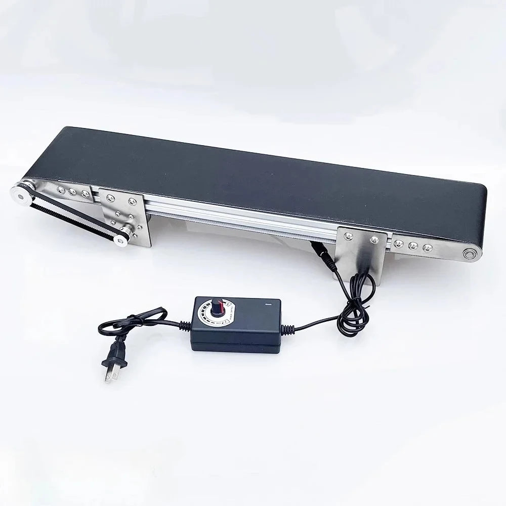Small Desktop Conveyor Belt 12x50cm Mini Conveyor Cargo Lane Electric Production Line Conveyor Belt Teaching Equipment