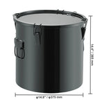 SucceBuy Fryer Grease Bucket 8Gal Oil Disposal Caddy Carbon Steel Fryer Bucket with Rust-Proof Coating Oil Transport Container
