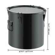 Load image into Gallery viewer, SucceBuy Fryer Grease Bucket 8Gal Oil Disposal Caddy Carbon Steel Fryer Bucket with Rust-Proof Coating Oil Transport Container - AMOCART
