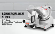 Charger l'image dans la visionneuse de galerie, Amocart Meat Slicer 8/10inch Carbon Steel Blade Electric Deli Food Slicer Adjustable Thickness Commercial Home Cut Meat Cheese
