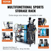Load image into Gallery viewer, Amocart Golf Storage Garage Organizer Other Sports Equipment Storage Rack Outdoor Sport Gear and Toy Storage with Baskets&amp;Hooks
