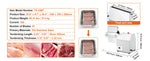 Amocart Commercial Meat Tenderizer Heavy Duty 304 Stainless Steel Kitchen Tool with Meat Tong Cleaning Brush and Meat Machine