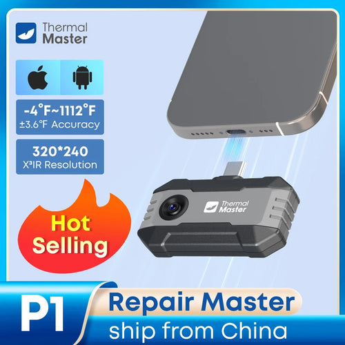 Caméra Thermique P1 Téléphone IOS et Android 320*240 Résolution Infrarouge X³IR Caméra Thermique Inspection CVC Climatisation