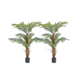 Amocart Artificial Palm Tree 4/5/6 FT Faux Plant Secure PE Material & Anti-Tip Tilt Protection Low-Maintenance Plant for Home