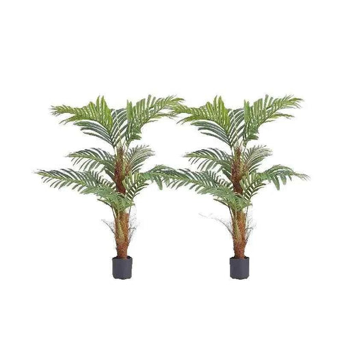 Amocart Artificial Palm Tree 4/5/6 FT Faux Plant Secure PE Material & Anti-Tip Tilt Protection Low-Maintenance Plant for Home