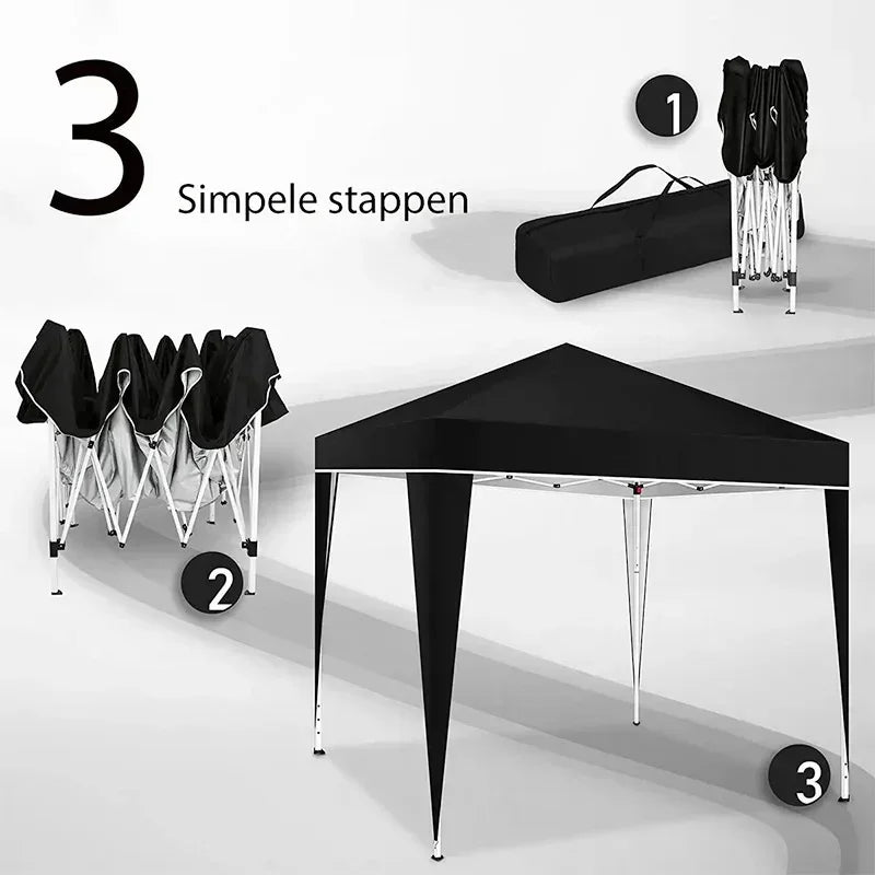 300*300*220cm Four Corner Folding Tent Camping Exhibition Leisure Tent Outdoor Beach Sunshade Pavilion Waterproof Sunshade