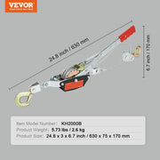 Load image into Gallery viewer, SucceBuy Come Along Winch 2/4/5 Ton Pulling Capacity Heavy Duty Ratchet Automotive Hoist Power Cable Puller for Vehicle Rescue
