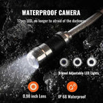 Amocart Sewer  7" Screen Pipeline Inspection  w/DVR Function Waterproof  w/12 Adjustle LEDs and 16GB SDCard