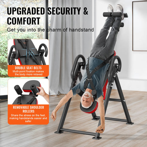 with Headrest, Ankle Lock Amocart Inversion Table, Decompression Back Stretcher Machine, Strength Training Equipment