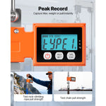 SucceBuy 1100Lbs/500kg Digital Crane Scale Industrial Hanging Scale with LCD Display 0.2lbs Division & 3 Unit Switch for Garage