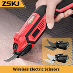 Cordless Electric Scissors 2 Blades Portable 4V Shears for Fabric Cloth Leather Cardboard Carpet DIY USB Cutting Tool 11000RPM