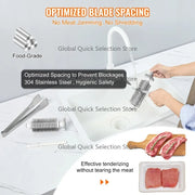 Bild in Galerie-Viewer laden, Amocart 17inch 54 Blades Commercial Meat Tenderizer 450W Electric Meat Tenderizer Machine for Pork Chicken Fish
