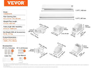 Load image into Gallery viewer, Amocart Mini Split Line Set Cover PVC Decorative Pipe Line Cover For Air Conditioner Easy to Install Paintable Heat Pump White
