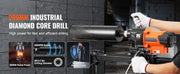 Bild in Galerie-Viewer laden, SucceBuy 3000W/3200W Core Drill Machine Drilling Diameter Diamond Stand Core Drill Rig Rugged Concrete Core Drill Wet Dry Use
