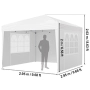 Load image into Gallery viewer, SucceBuy Pop Up Canopy 10x10FT Instant Canopy Portable Gazebo with 3 Sidewalls&amp;2 Ventilated Windows Height Adjustable for Events
