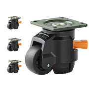 Load image into Gallery viewer, SucceBuy 4 Pcs Leveling Casters Heavy Duty Swivel Caster Wheels with Handle Design Height Adjustable Feet for Workbench Machine
