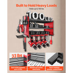 Amocart 3-Layer Power Tool Wall Mount Holder Pegboard Wall Storage Tool Set Drill Screwdriver Storage Rack for Workshop/Garage