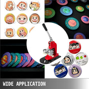 Load image into Gallery viewer, SucceBuy 25MM-75MM Badge Maker Machine DIY Button Pin with 100 Set Free Parts Press Kit Circle Manufacture Button Making Tool
