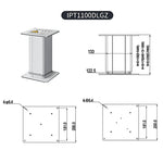 Hoodland IPT1100 Series Stroke Length 50mm Electric Height Adjustable Lifting Column Set DC 24V MAX 2250N For Coffee Table