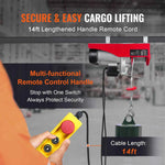 Amocart 200-800kg Electric Hoist with Wired/Wireless Remote Control Lifting Crane Cable Hoist Winch for Boat Garage Elevator