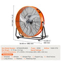 SucceBuy Drum Fan24 Inch High Velocity Shop Fan Use 3-Speed 8600CFM 360°0-2h Timer Fan to Warehouse Workshop Factory Basement