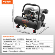 Load image into Gallery viewer, SucceBuy Air Compressor 750W/1450W/3000W Oil Free Air Compressor Quiet Portable Compressor Pump for Auto Repair Tire Inflation
