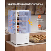 Load image into Gallery viewer, SucceBuy Refrigerated Display Case 3/7.1/9.8/17.6 Cu.Ft with LED Lighting TURBO Cooling Frost-Free Air-Cooling for Bakery Shop - AMOCART

