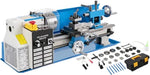 Amocart Mini Metal Lathe Machine 7"x14" 550W 180x350mm Variable Speed + 3 Jaw Chuck for Metalworking Turning Drilling Threading