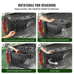 Amocart Truck Bed Storage Box Lockable Lid Waterproof ABS Wheel Well Tool Box 6.6 Gal with Password Padlock Fit for Driver Side