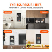 Charger l'image dans la visionneuse de galerie, Amocart No Tile Shower Niche 304 Stainless Steel Wall Inserted Niche Recessed Double Shelves for Shower  Soap Storage Bathroom
