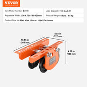 Load image into Gallery viewer, SucceBuy Electric Hoist Manual Trolley 2200 lbs/1T Capacity for PA200 PA250 PA300 PA400 PA500 Push Beam Trolley with Dual Wheels - AMOCART
