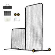 Load image into Gallery viewer, Amocart L Screen Baseball for Batting Cage 7x7 ft Softball Safety Screen Body Protector Portable Batting Screen with Carry Bag
