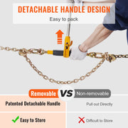 Load image into Gallery viewer, SucceBuy 2PCS Ratchet Chain Binder 3/8"-1/2" with G80 Chains 12000 lbs Adjusting Handle  Hauling for Flatbed Truck Trailer - AMOCART

