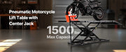 Charger l'image dans la visionneuse de galerie, SucceBuy Motorcycle Lift  1000/1500lbs Pneumatic/Hydraulic Motorcycle Jack,Heavy  Bike Repair Stand for ATVs, Dirt Bike
