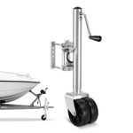 SucceBuy 2000LBS Trailer Jack with Wheel Swivel Boat Jack with PP Dual Wheel & Ergonomic Handle 15-27in Lift Range for RVs Boats