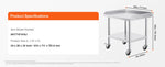 Amocart Stainless Steel Work Table Commercial Food Prep Worktable with 4 Wheels Heavy Duty Prep Worktable for Restaurant Home