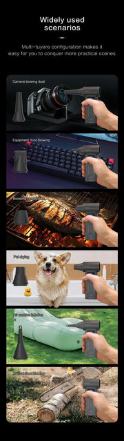 Load image into Gallery viewer, Powerful Air Blower 130000RPM Turbo Jet Blower Brushless Vacuum Cleaner For PC/Keyboard/Home/Car Cleaning Air Duster Fan Blower
