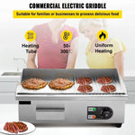 Amocart 14"-22" Electric Countertop Griddle Teppanyaki Grill 1600W/3200W Stainless Steel Flat Top Grills For Pancake Chicken