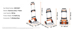 Amocart 275/309 lbs Folding Hand Truck Portable Unity Cart Dolly with Telescoping Handle and Binding Rope for Moving Warehouse