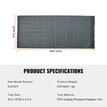 Amocart 18oz Dump Truck Mesh Tarp PVC Coated Heavy Duty Cover with Reinforced Webbing for Manual or Electric Dump Truck Syste