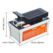Load image into Gallery viewer, Amocart Air Hydraulic Pump 10,000 PSI 1/2 Gal Reservoir Foot Actuated Air Treadle for Auto Body Frame Machines and Pulling Post
