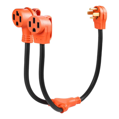 Adaptateur séparateur en Y SucceBuy, prise 4 broches 240 V pour sèche-linge avec poignée, câble STW 10 AWG/câble STW 6/3+8/1 pour chargeur VE, sèche-linge, camping-car